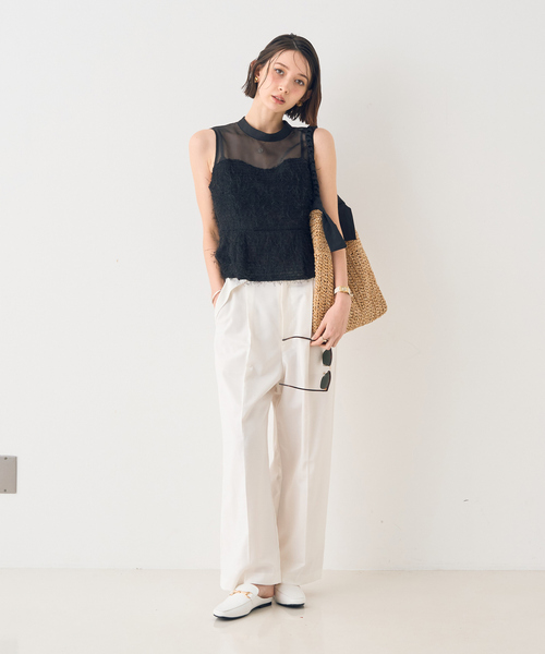EMMA ROUGE VIF(エマルージュヴィフ)の「【一部店舗限定】ストレートマリンパンツ(その他パンツ・レディース・オフホワイト/ネイビー・34/36/38)」の15枚目の写真