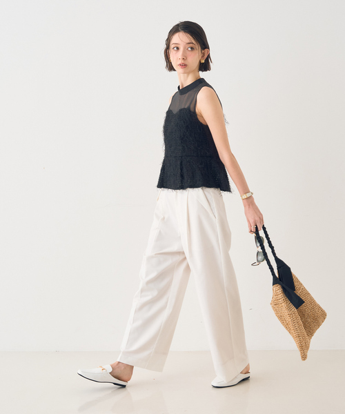 EMMA ROUGE VIF(エマルージュヴィフ)の「【一部店舗限定】ストレートマリンパンツ(その他パンツ・レディース・オフホワイト/ネイビー・34/36/38)」の16枚目の写真