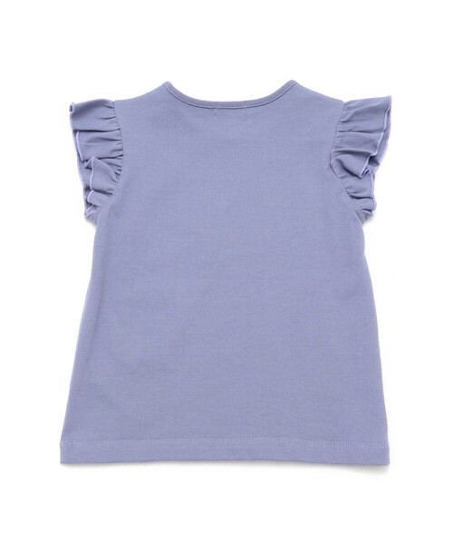 BeBe（ベベ）の「オーロラスパンコールロゴフリル袖Tシャツ(100~160cm)（Tシャツ/カットソー・キッズ・ピンク/ブルー・150cm/120cm/130cm/140cm）」の10枚目の写真