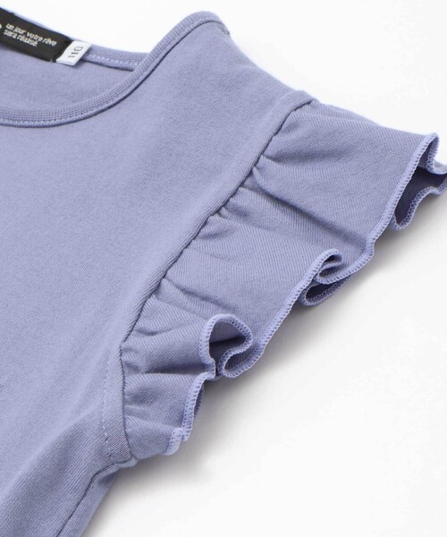 BeBe（ベベ）の「オーロラスパンコールロゴフリル袖Tシャツ(100~160cm)（Tシャツ/カットソー・キッズ・ピンク/ブルー・150cm/120cm/130cm/140cm）」の12枚目の写真