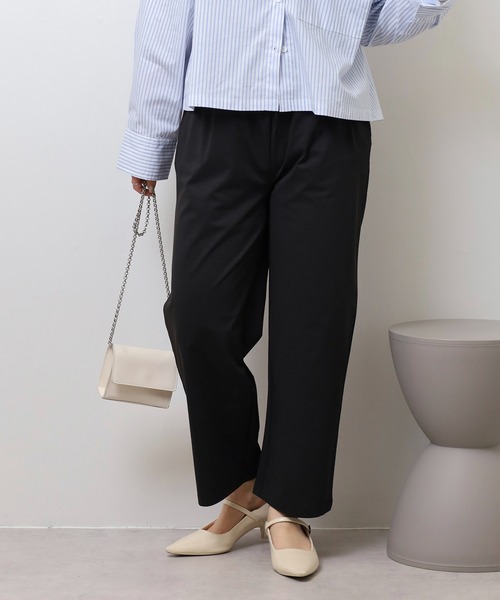 atONE(アットワン)の「ドライタッチストレートロングパンツ(その他パンツ・レディース・ネイビー/オリーブ/ブラック/ライトグレー・L/M)」の5枚目の写真