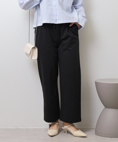 atONE(アットワン)の「ドライタッチストレートロングパンツ(その他パンツ・レディース・ネイビー/オリーブ/ブラック/ライトグレー・L/M)」の7枚目の写真