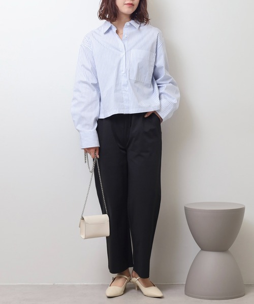 atONE(アットワン)の「ドライタッチストレートロングパンツ(その他パンツ・レディース・ネイビー/オリーブ/ブラック/ライトグレー・L/M)」の8枚目の写真