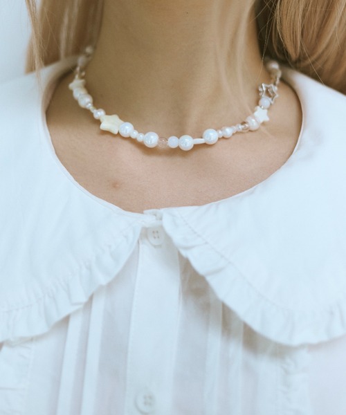 FEKETE（フェケテ）の「star pearl necklace / スタービーズネックレス（ネックレス・レディース・シルバー・FREE）」の13枚目の写真