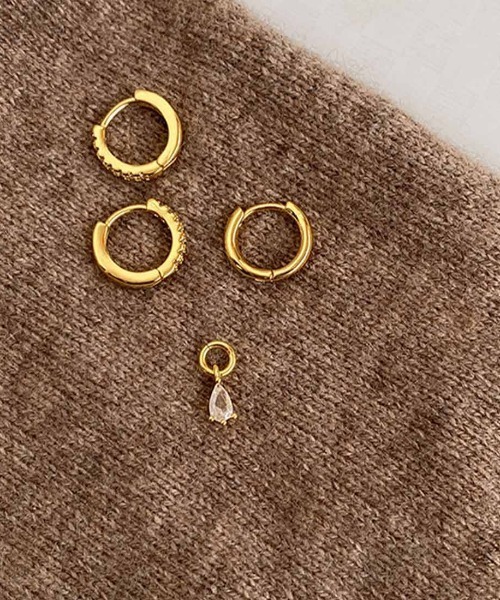 Forcement(フォースメント)の「3点セット上品フープピアスセット(ピアス(両耳用)・レディース・シルバー/ゴールド・ONESIZE)」の9枚目の写真