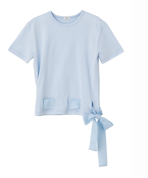 SEA（シー）の「リボントップ（Tシャツ/カットソー・レディース・ピンク/ホワイト/ブルー/ブラック・ONE SIZE）」の12枚目の写真