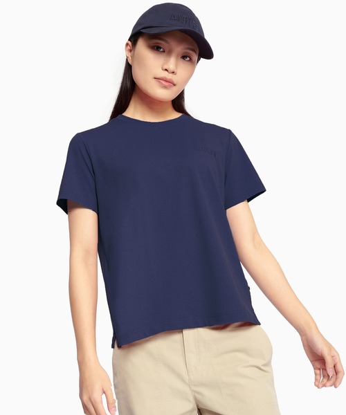 AIGLE(エーグル)の「UVカット 吸水速乾 プライムフレックス ワンポイントロゴ 半袖Tシャツ RP(Tシャツ/カットソー・レディース・ホワイト/イエロー/レッド系その他/ダークブルー・S/M/L/XS)」の3枚目の写真
