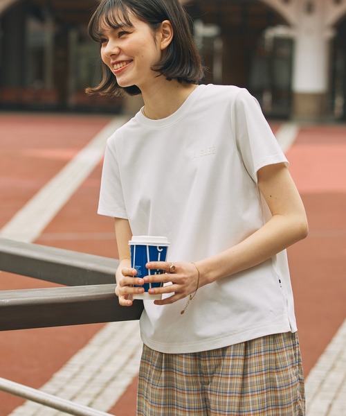 AIGLE(エーグル)の「UVカット 吸水速乾 プライムフレックス ワンポイントロゴ 半袖Tシャツ RP(Tシャツ/カットソー・レディース・ホワイト/イエロー/レッド系その他/ダークブルー・S/M/L/XS)」の2枚目の写真