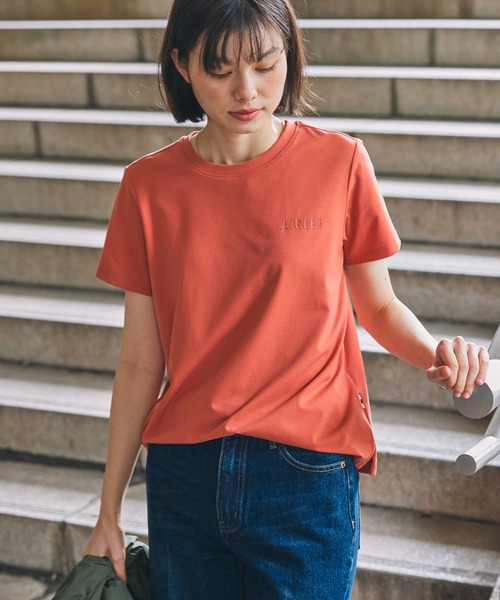 AIGLE(エーグル)の「UVカット 吸水速乾 プライムフレックス ワンポイントロゴ 半袖Tシャツ RP(Tシャツ/カットソー・レディース・ホワイト/イエロー/レッド系その他/ダークブルー・S/M/L/XS)」の5枚目の写真