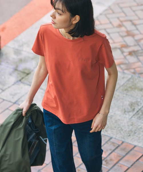 AIGLE(エーグル)の「UVカット 吸水速乾 プライムフレックス ワンポイントロゴ 半袖Tシャツ RP(Tシャツ/カットソー・レディース・ホワイト/イエロー/レッド系その他/ダークブルー・S/M/L/XS)」の6枚目の写真