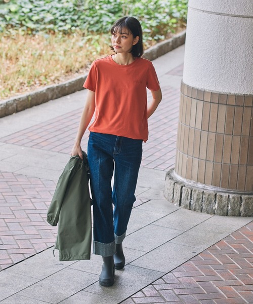 AIGLE(エーグル)の「UVカット 吸水速乾 プライムフレックス ワンポイントロゴ 半袖Tシャツ RP(Tシャツ/カットソー・レディース・ホワイト/イエロー/レッド系その他/ダークブルー・S/M/L/XS)」の7枚目の写真