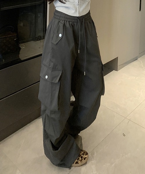 CERCA（チェルカ）の「Chiina/ワイド　パラシュート　カーゴパンツ（カーゴパンツ・レディース・ピンク/ブラック・M）」の16枚目の写真