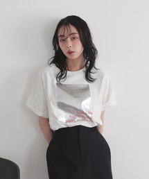メタリック箔プリントビックTシャツ