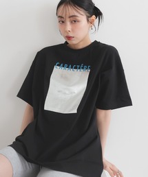 メタリック箔プリントビックTシャツ