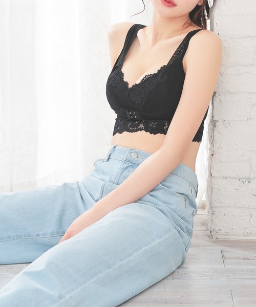 Honeys(ハニーズ)の「【ハニさら・接触冷感】涼しいナイトブラ/レース(ナイトブラ・レディース・ピンク/ブラック・3L/L/LL/M/S/SS)」の7枚目の写真