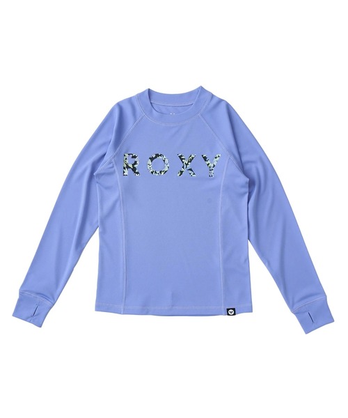 ROXY（ロキシー）の「MINI ARTSY FLORAL LO /ロキシーキッズロゴ長袖ラッシュガード(水着)（ラッシュガード・キッズ・ブラック/ミント/ホワイト・120/130/140/150/110/100）」の3枚目の写真