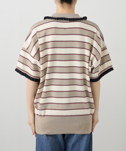 RHODOLIRION /ロドリリオン】 Frill Polo Sweater | 激安通販のイー