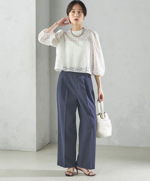 〈手洗い可能〉Broche スクエア レース 2WAY ブラウス セール】〈手洗い可能〉Broche スクエア レース 2WAY ブラウス