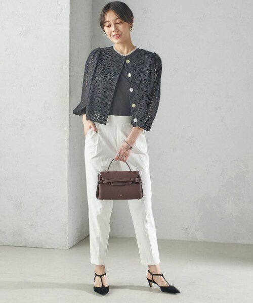 ブラウス シャツ 「手洗い可能」Broche スクエア レース 2WAY ブラウス レディース セール】〈手洗い可能〉Broche スクエア レース 2WAY ブラウス
