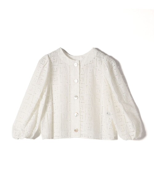 ブラウス シャツ 「手洗い可能」Broche スクエア レース 2WAY ブラウス レディース セール】〈手洗い可能〉Broche スクエア レース 2WAY ブラウス