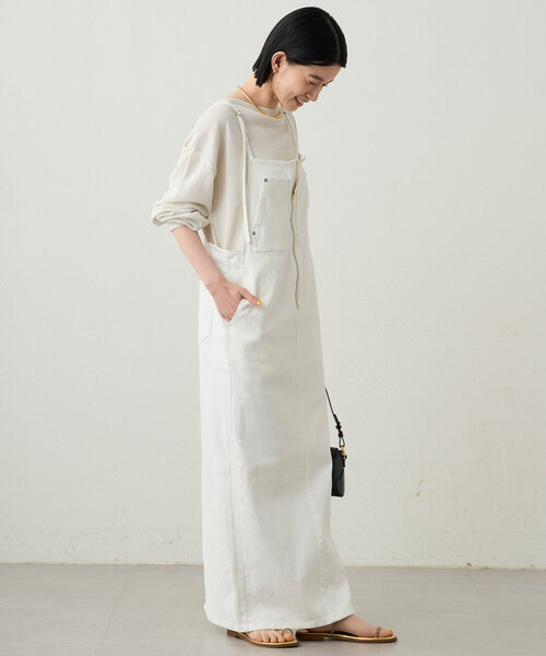 美品♡Loungedress 和紙ニット ゆったり オーバーサイズ フリーサイズ Loungedress ニット セーター スキッパー和紙ニット レディース