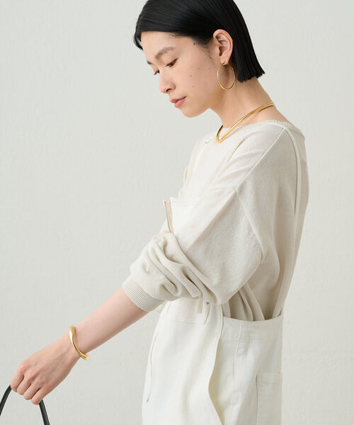 LOUNGEDRESS（ラウンジドレス）の「和紙クルーニット（ニット/セーター
