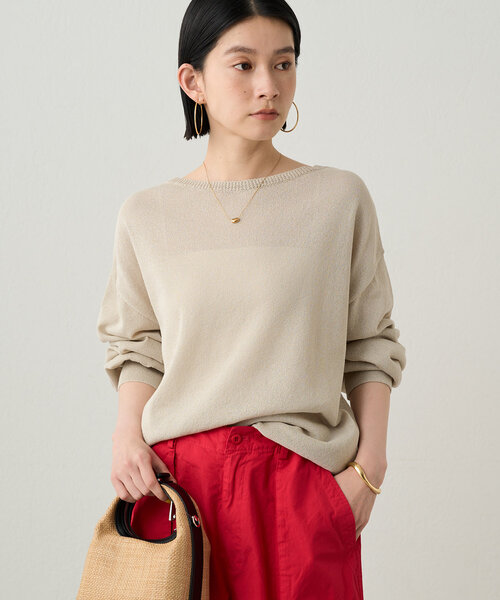 値下げしました】Loungedress ラウンジドレス和紙天竺ニット