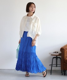 cepo | 80ボイルティアードスカート〈ワッシャー加工でお手入れ簡単♪〉(スカート)