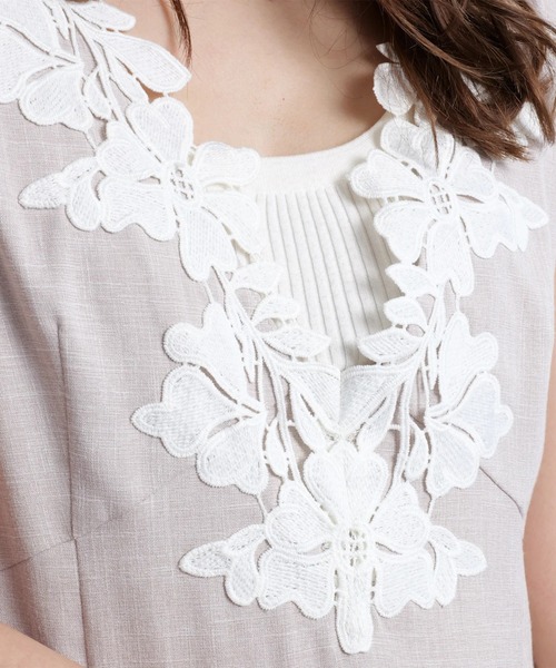 ジャスグリッティー レースVネック ジャンスカ JUSGLITTY レース