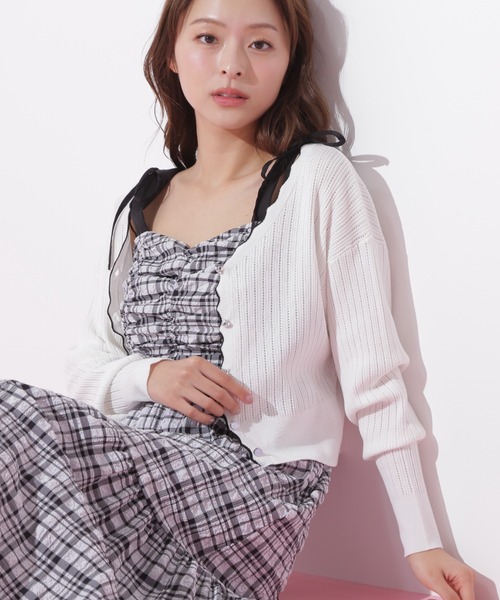 SEAアイレットリブカーディガン&アイレットリブスリーブレスカーディガン SEA EYELET RIBBED SLEEVELESS CARDIGAN