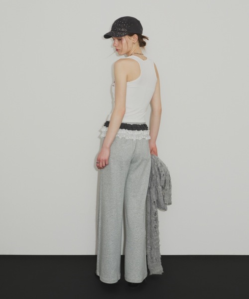 SHAGGIE(シャギー)の「ダメージ加工入りタンクトップ(タンクトップ・レディース・チャコールグレー/ホワイト/グリーン/ピンク・FREE)」の5枚目の写真