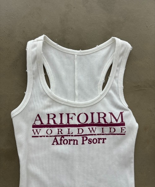 SHAGGIE(シャギー)の「ダメージ加工入りタンクトップ(タンクトップ・レディース・チャコールグレー/ホワイト/グリーン/ピンク・FREE)」の8枚目の写真