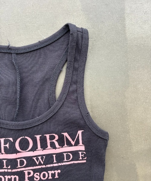 SHAGGIE(シャギー)の「ダメージ加工入りタンクトップ(タンクトップ・レディース・チャコールグレー/ホワイト/グリーン/ピンク・FREE)」の18枚目の写真