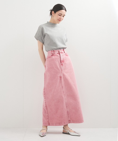 le cercle ADAM ET ROPE'(ルセルクルアダムエロペ)の「新色追加【UVケア/接触冷感】ボトルネックTシャツ(Tシャツ/カットソー・レディース・ブラック/ホワイト/ライトグレー/レッド系その他/ブルー/ブラウン系その他2・FREE)」の13枚目の写真