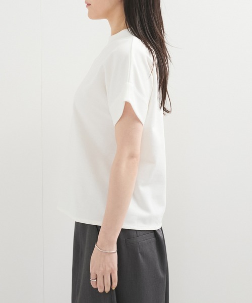 新色追加【UVケア/接触冷感】ボトルネックTシャツ（Tシャツ/カットソー