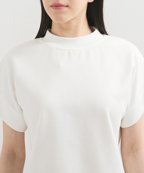 新色追加【UVケア/接触冷感】ボトルネックTシャツ（Tシャツ/カットソー