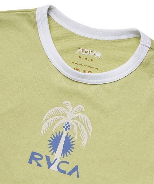 RVCA(ルーカ)の「RVCA レディース PALM TREE BABY RINGER ST Tシャツ 【2025年夏モデル】/ルーカ半袖ショート丈(短丈)パイピングリンガーTシャツ(Tシャツ/カットソー・レディース・グリーン系その他/ホワイト/ブラック・SMALL/LARGE/MEDIUM)」の15枚目の写真