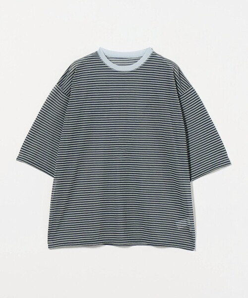 6(ROKU)＞コットンナイロン シアーボーダーTシャツ（Tシャツ