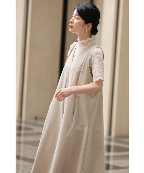 cawaii（カワイイ）の「「いつもオシャレね」と 褒められるワイドサロペ（サロペット/オーバーオール・レディース・ベージュ・S-Short/S-Long/L-Short/L-Long）」の12枚目の写真