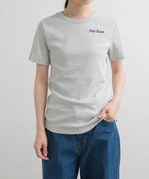 PETIT BATEAU(プチバトー)の「『別注』PETIT BATEAU×DOORS embroideryt-shirts1(Tシャツ/カットソー・レディース・ホワイト/ライトグレー/ネイビー・X-SMALL/SMALL/MEDIUM)」の5枚目の写真