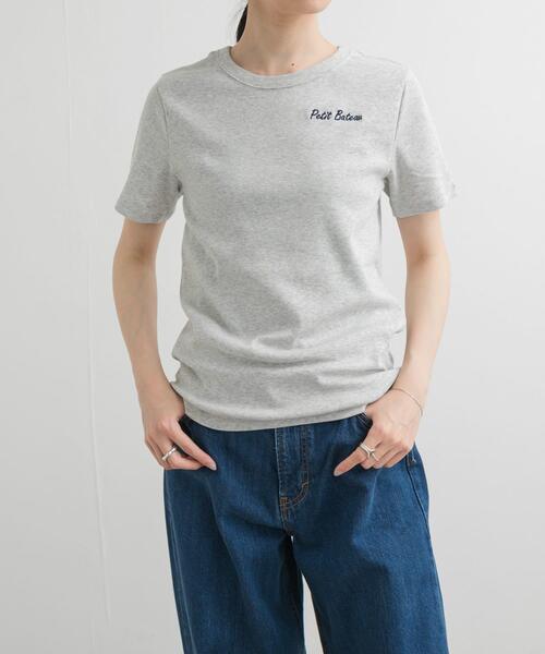 PETIT BATEAU(プチバトー)の「『別注』PETIT BATEAU×DOORS embroideryt-shirts1(Tシャツ/カットソー・レディース・ホワイト/ライトグレー/ネイビー・X-SMALL/SMALL/MEDIUM)」の6枚目の写真