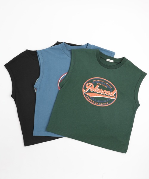 URBAN CHERRY（アーバンチェリー）の「【POLAROAD/ポーラロード】カレッジロゴプリントフレンチスリーブビッグTシャツ（Tシャツ/カットソー・キッズ・グリーン/ブラック/ブルー・160cm/140cm/130cm/150cm/120cm）」の18枚目の写真