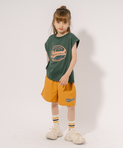 URBAN CHERRY（アーバンチェリー）の「【POLAROAD/ポーラロード】カレッジロゴプリントフレンチスリーブビッグTシャツ（Tシャツ/カットソー・キッズ・グリーン/ブラック/ブルー・160cm/140cm/130cm/150cm/120cm）」の8枚目の写真