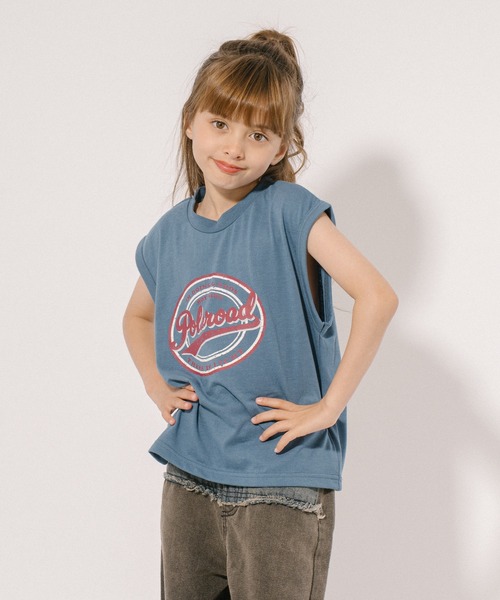 URBAN CHERRY（アーバンチェリー）の「【POLAROAD/ポーラロード】カレッジロゴプリントフレンチスリーブビッグTシャツ（Tシャツ/カットソー・キッズ・グリーン/ブラック/ブルー・160cm/140cm/130cm/150cm/120cm）」の10枚目の写真