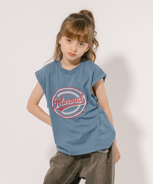 URBAN CHERRY（アーバンチェリー）の「【POLAROAD/ポーラロード】カレッジロゴプリントフレンチスリーブビッグTシャツ（Tシャツ/カットソー・キッズ・グリーン/ブラック/ブルー・160cm/140cm/130cm/150cm/120cm）」の16枚目の写真