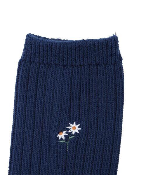 セール】お花ワンポイント刺繍ソックス（ソックス/靴下
