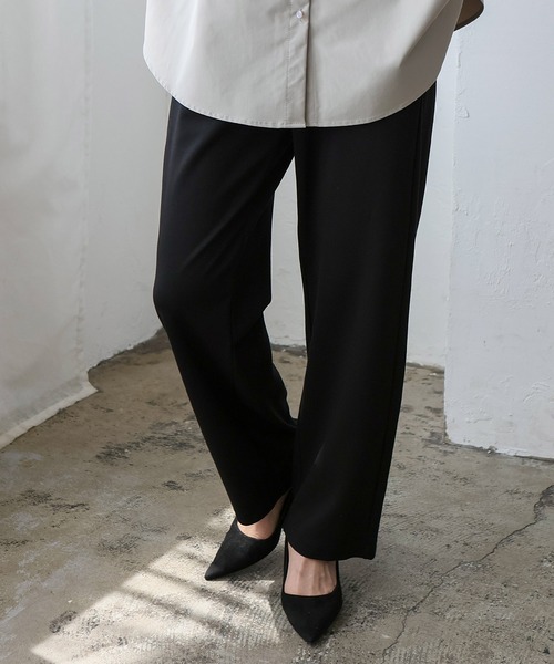 No Rule No Line（ノール－ルノーライン）の「ストレッチカーブパンツ（その他パンツ・レディース・ブラック/ネイビー/ホワイト・FREE）」の7枚目の写真