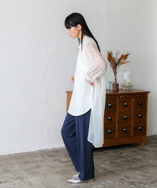 No Rule No Line（ノール－ルノーライン）の「ストレッチカーブパンツ（その他パンツ・レディース・ブラック/ネイビー/ホワイト・FREE）」の12枚目の写真