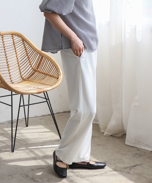 No Rule No Line（ノール－ルノーライン）の「ストレッチカーブパンツ（その他パンツ・レディース・ブラック/ネイビー/ホワイト・FREE）」の6枚目の写真