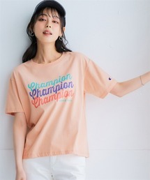 綿100%ショート丈プリントTシャツ(チャンピオン)